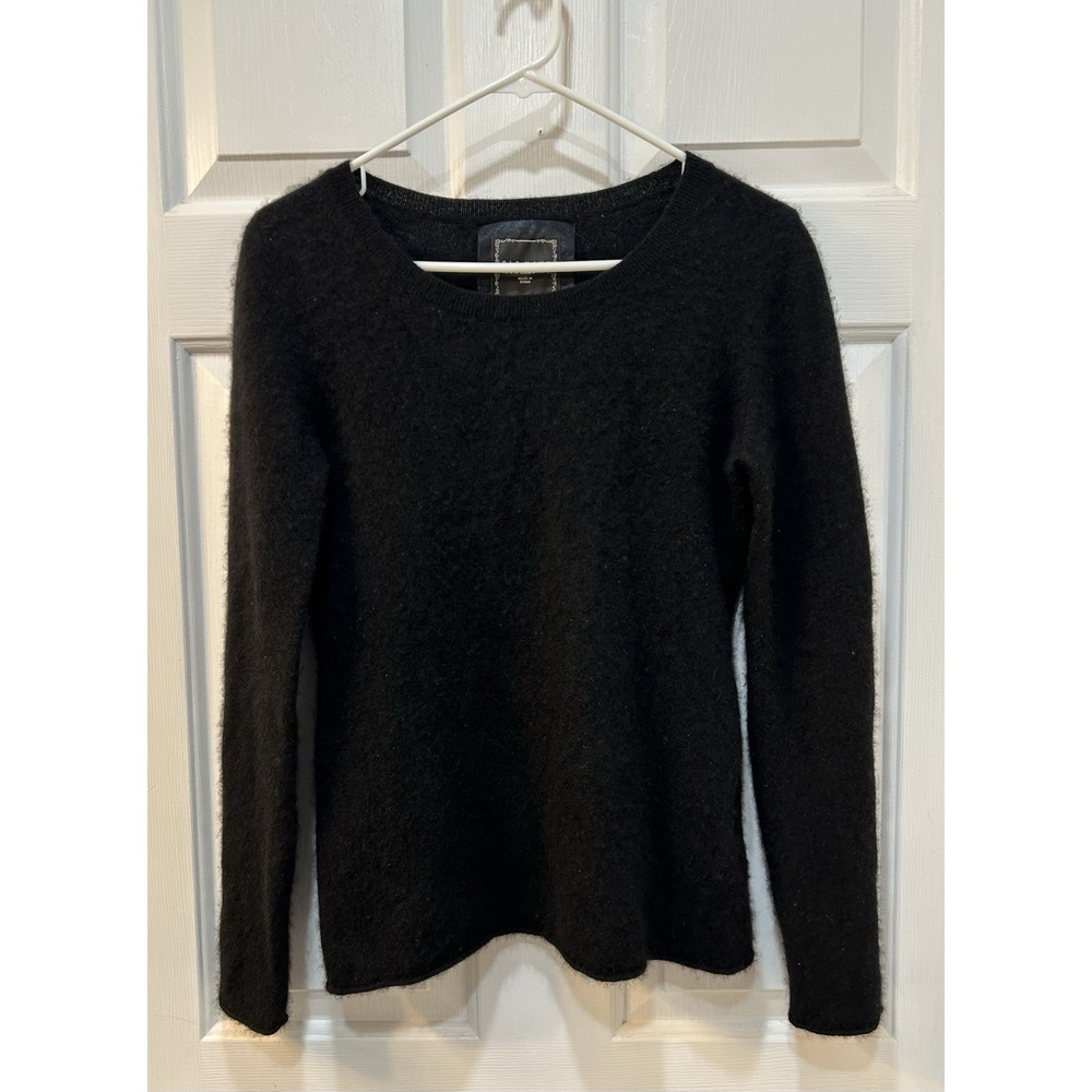 Old Navy 100% Cashmere Sweater Women Sz L Black Old Money Quiet Luxury Pullover
